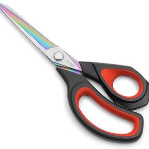 Premium 9.5 Inch Multi-Purpose Titanium Coated Forged Stainless Steel Scissors f